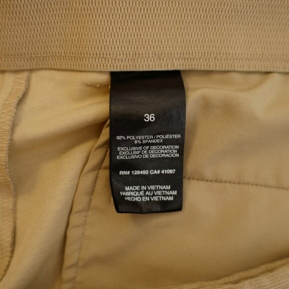 Greg Norman Tan Polyester Spandex Shorts 38 / 8.5 Mid Rise Tagged 36‎ - Picture 5 of 6